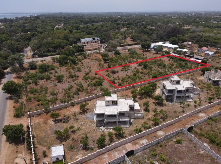 Ocean view from 1-acre property in Bofa, Kilifi